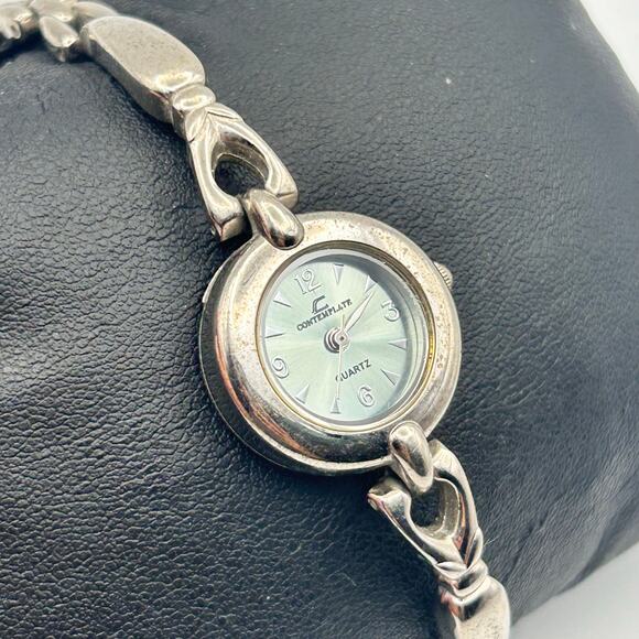 Contemplate Silver Tone Women’s Quartz Watch 21mm Working New Battery - Picture 2 of 9